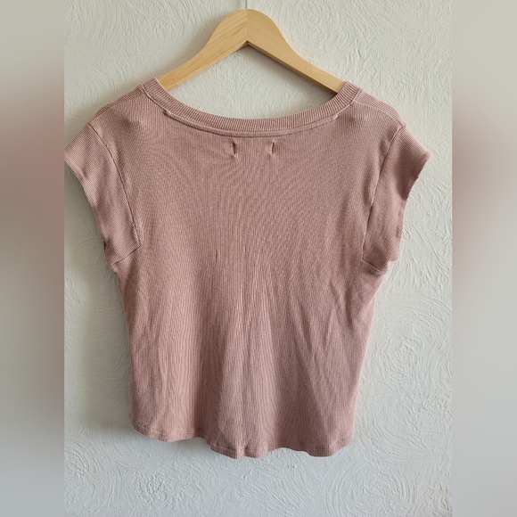 Dear John , Deni Muri Thermal V-Neck Top Wild Mushroom, Size Small - Picture 6 of 8